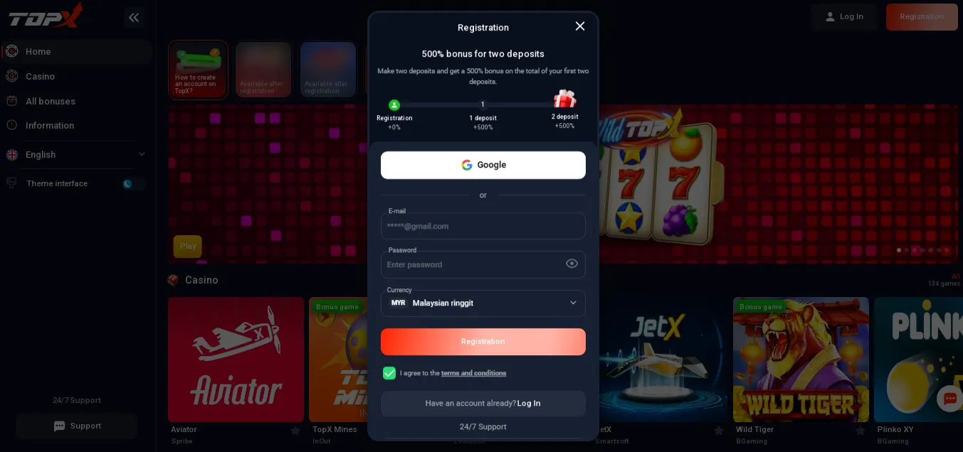 Registration Process topx